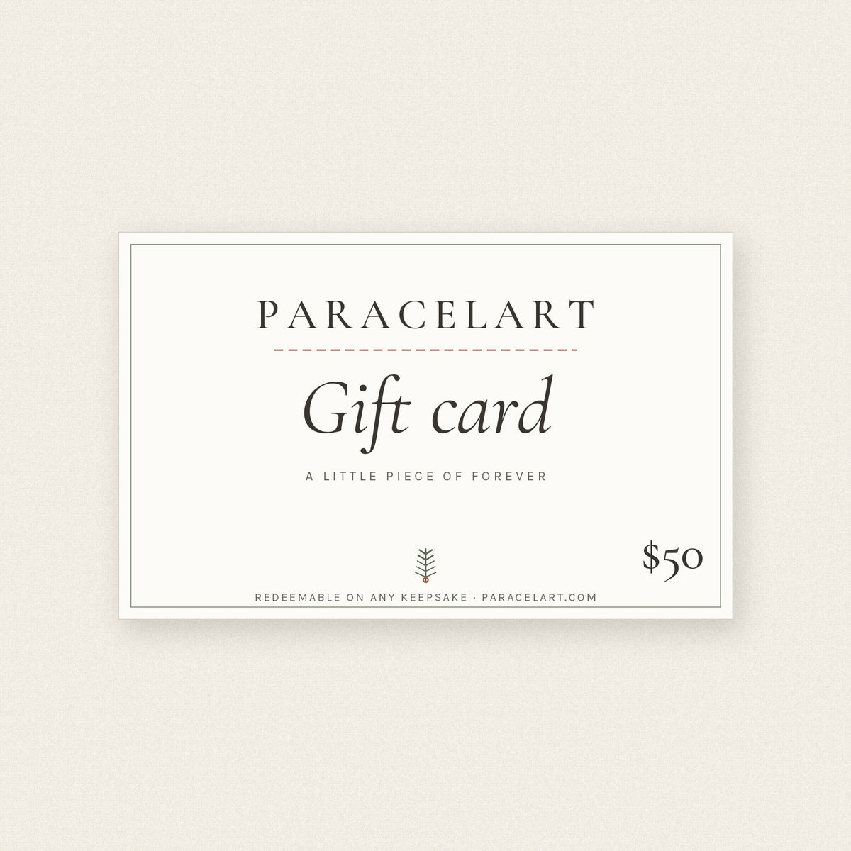 PARACELART $50 gift card